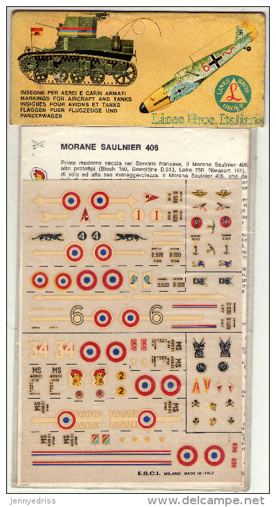 INSEGNE  PER  AEREI  E  CARRI  ARMATI , Morane  Saulnier  406  ,  Badges And Markings - Aerei E Elicotteri