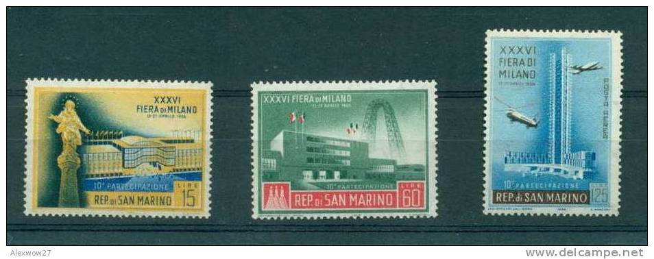 SAN MARINO / SAN MARIN 1958 - 10° FIERA DI MILANO + PA ** MNH - Luchtpost