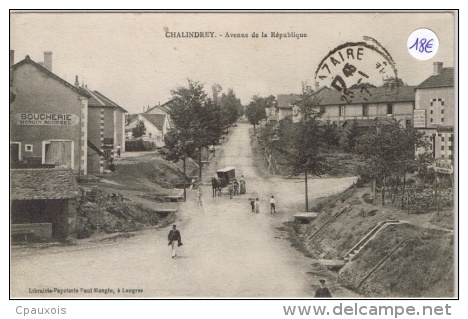 CHALINDREY Avenue De La République (attelage, Boucherie, Boulangerie) - Chalindrey