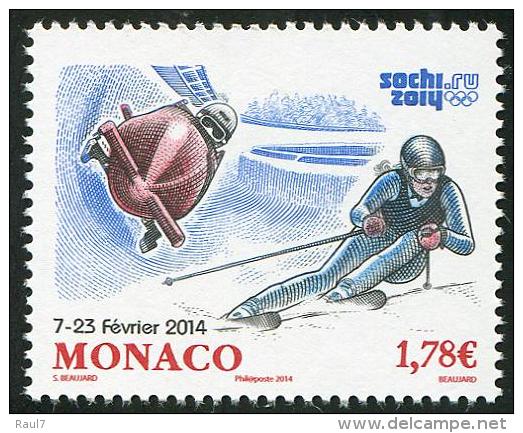 MONACO - 2014 - J.O. Hiver, Sochi 2014   - 1v Neufs // Mnh - Unused Stamps