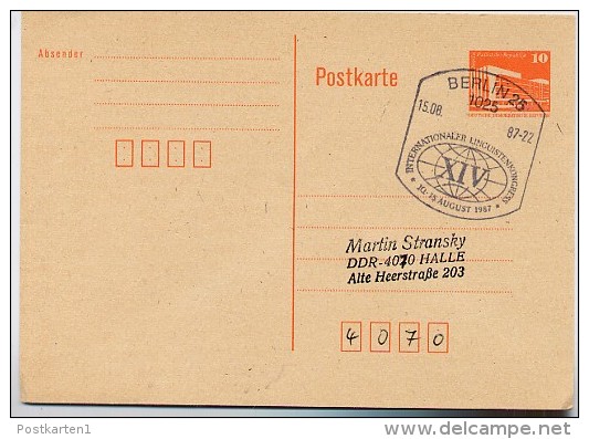 LINGUISTENKONGRESS Berlin 1987 Auf DDR P86 I  Postkarte - Sonstige & Ohne Zuordnung