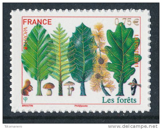 FRANCE/Frankreich EUROPA 2011 "Forests" Adhesive 1v** - 2011