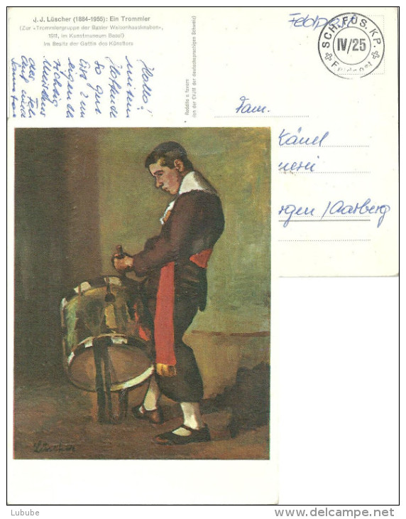 AK  "Trommler"  (Lüscher)  (Feldpost)       1961 - Postmarks