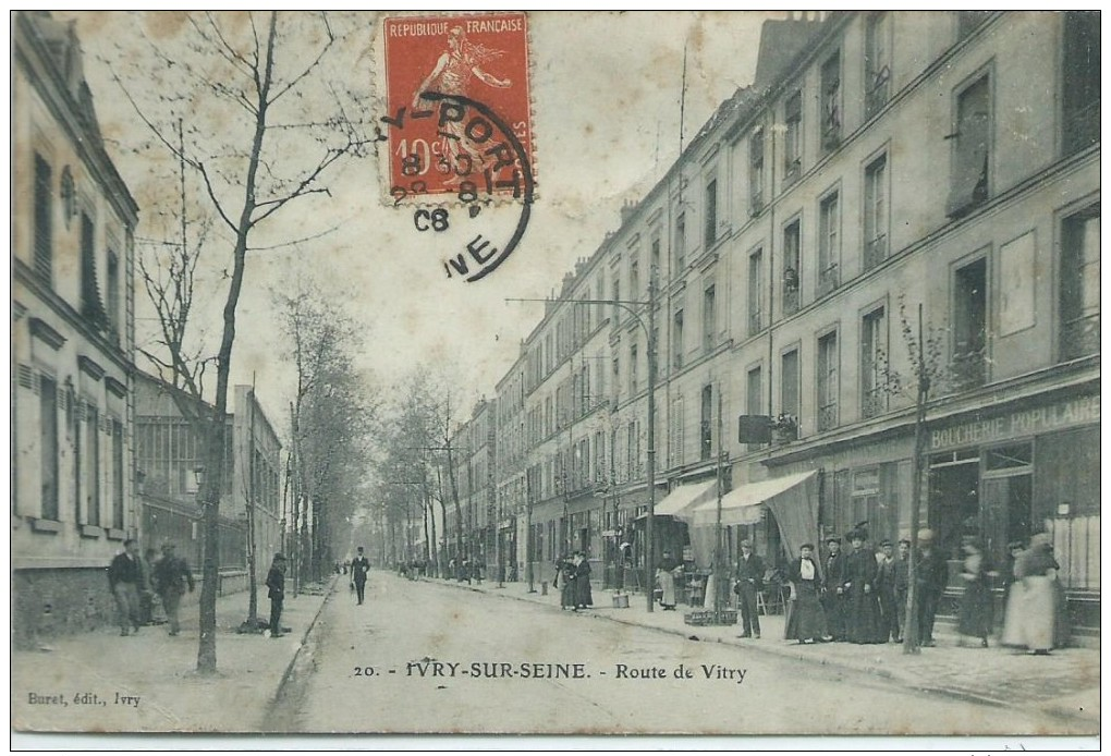 94, Val De Marne, IVRY-Sur-SEINE, Route De Vitry,  Animations,Scan Recto-Verso - Ivry Sur Seine