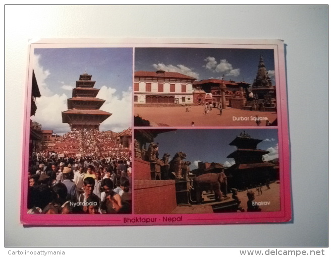 STORIA POSTALE FRANCOBOLLO COMMEMORATIVO Bhaktapur Nepal Multivedute Views Nyatapola Durbar Sqare Bhalrav - Tibet