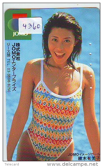 Télécarte Japon EROTIQUE (4360) ACTRESS * EROTIC  Japan PHONECARD EROTIK * BIKINI GIRL * BATHCLOTHES * FEMME * SEXY LADY - Moda