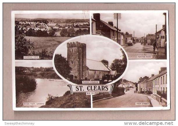 St Clears MULTIVIEW USED 1943 Nr Llanfihangel Abercowin CARMARTHENSHIRE DYFED - Carmarthenshire