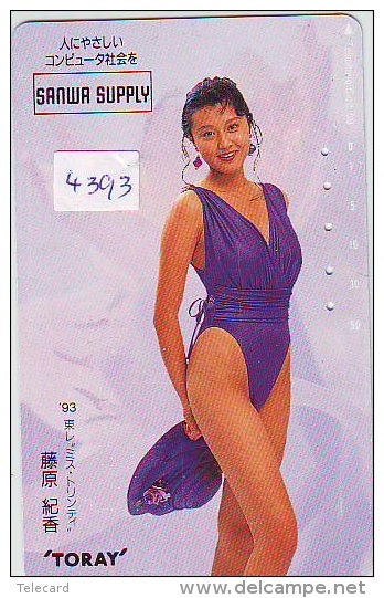 Télécarte Japon EROTIQUE (4393) ACTRESS * EROTIC  Japan PC EROTIK * BIKINI GIRL * BATHCLOTHES * FEMME * SEXY LADY TORAY - Mode