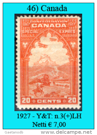 Canada-0046 - 1927 - Y&T: N.3 (+) LH - - Exprès