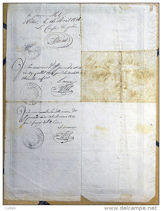 1834 Passeport  Passe-port Laissez Passer Régis Gerle Recruteur à St Jean Des Ollieres 63 Puy De Dome Police Royaume - Documents Historiques