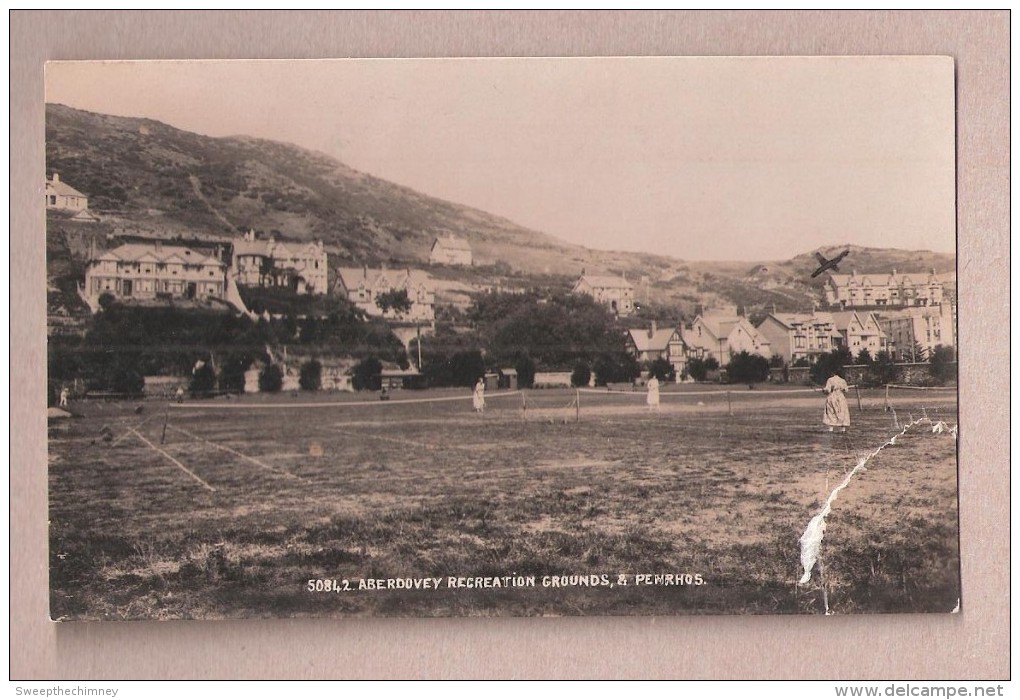 RP ABERDOVEY RECREATION GROUNDS TENNIS COURT & PEMHROS MERIONETHSHIRE DAMAGED PC - Merionethshire