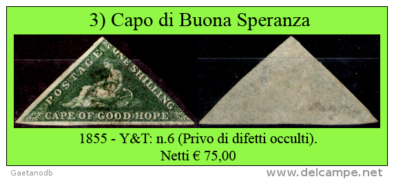 Capo-di-Buona-Speranza-003 - 1855 -Y&T: N.6 (Privo Di Difetti Occulti) - Cap De Bonne Espérance (1853-1904)