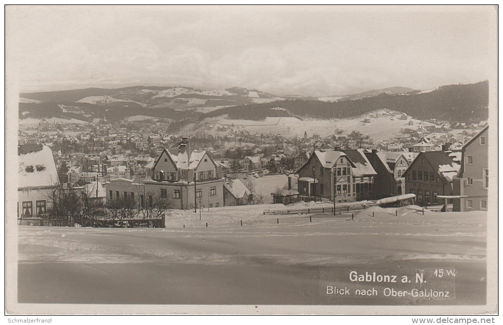 AK Jablonec Nad Nisou Blick Ober Gablonz Winter Bei Reichenberg Liberec Tannwald Tanvald Kukan Wiesenthal Grottau - Sudeten