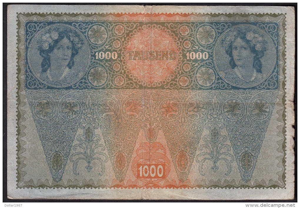 1000 KRONEN * 2-1- 1902 * BILLET CIRCULE* NR : 89810-2033 - Austria