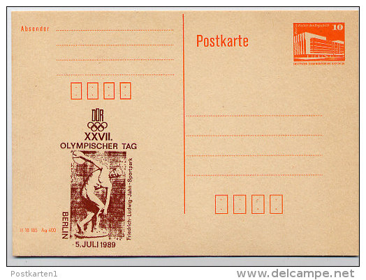 DDR P86II-28-89 C60 Postkarte Privater Zudruck OLYMPISCHER TAG Berlin 1989 - Cartes Postales Privées - Neuves