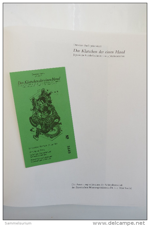 "Das Klatschen Der Einen Hand" Japanische Farbholzschnitte Aus 3 Jahrhunderten, Neue Pinakothek München 1992 - Catalogi