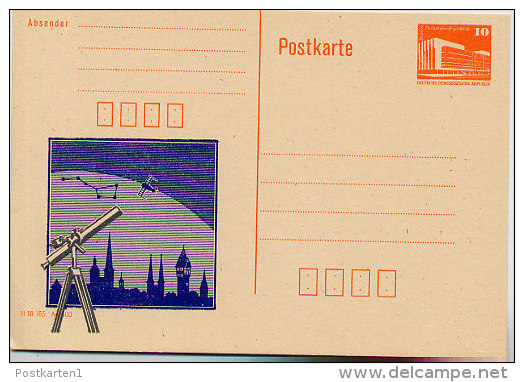 DDR P86II-34-89 C64 Postkarte Privater Zudruck ASTRONOMIE Burg 1989 - Private Postcards - Mint