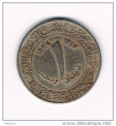 ° ALGERIA  1  DINAR  1964 - Argelia