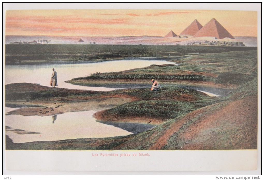 Les Pyramides Prises De Gizeh (Egypte), Carte Postale Ancienne. - Gizeh