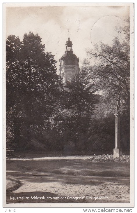 AK Neustrelitz - Schlossturm Von Der Orangerie Aus Gesehen - 1934 (6067) - Neustrelitz