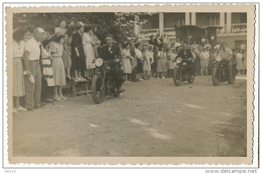 Mirebeau Carte Photo Course Moto Val De Tille 1947 - Mirebeau