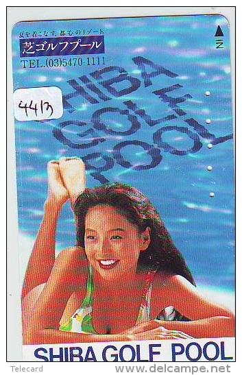 Télécarte Japon EROTIQUE (4413) ACTRESS * EROTIC  Japan PHONECARD EROTIK * BIKINI GIRL * BATHCLOTHES * FEMME * SEXY LADY - Moda