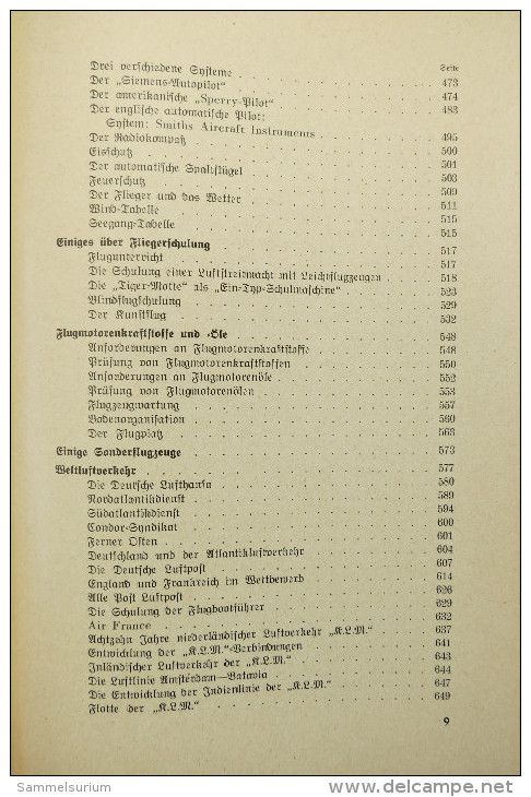 Franz Ludwig Neher "Das Wunder Des Fliegens" Ein Buch Vom Fliegen Und Von Flugzeugen, Von 1938 - Técnico