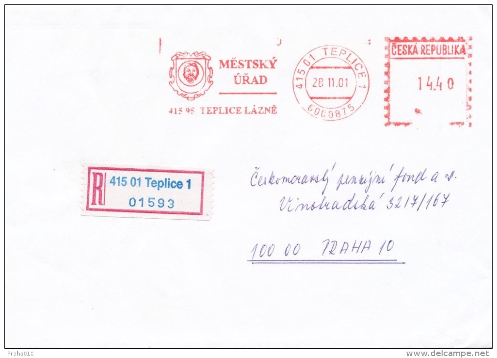 I4759 - Czech Rep. (2001) 415 01 Teplice 1: Municipal Authority, Teplice Spa (coat Of Arms) - Thermalisme