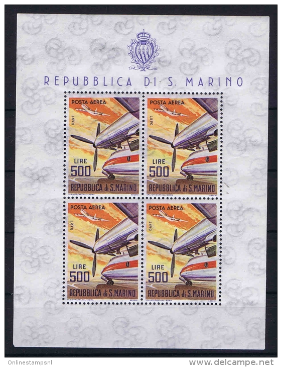 San Marino: Mi Block 829, MNH/**  1965 - Hojas Bloque