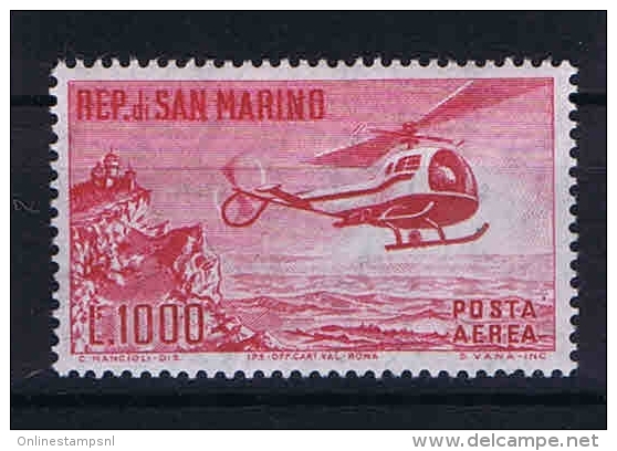 San Marino: Mi 696  Sa. 138  MNH/** 1961 Airmail - Corréo Aéreo