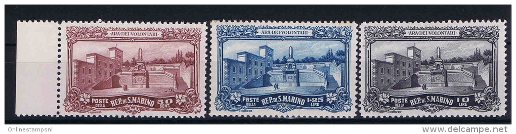 San Marino: Mi 138 - 140   Sa. 134 - 136  MH/* 1927 - Ungebraucht