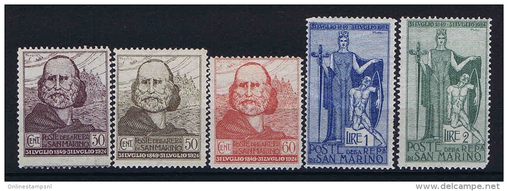 San Marino: Mi 100 - 104  Sa. 98 - 1-2  MH/* 1924 - Unused Stamps