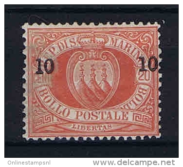 San Marino: Mi  11 Sa.11 MH/* 1892, Signed/ Signé/signiert/ Approvato - Unused Stamps