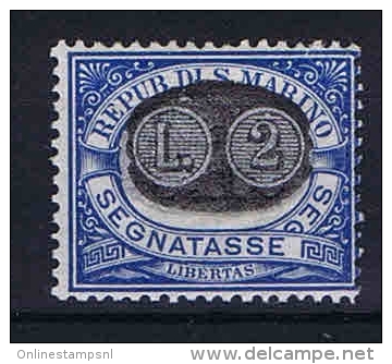 San Marino: Segnatasse Mi  44 Sa.45  MH/* 1931, 2 L On 10 C - Impuestos