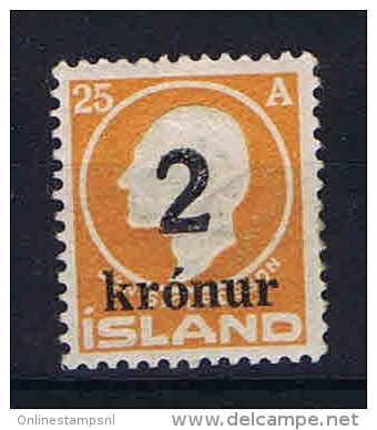 Iceland 1925, Mi Nr 119 MH/*  Signed/ Signé/signiert/ Approvato - Ungebraucht