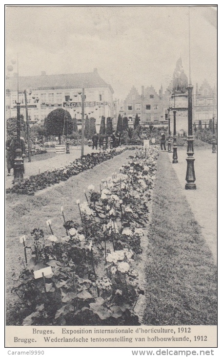 Brugge   Exposition Tentoonstelling Hofbouwkunde Bloemen En Planten Tuinbeurs  Op De Markt 1912       Scan 7724 - Brugge