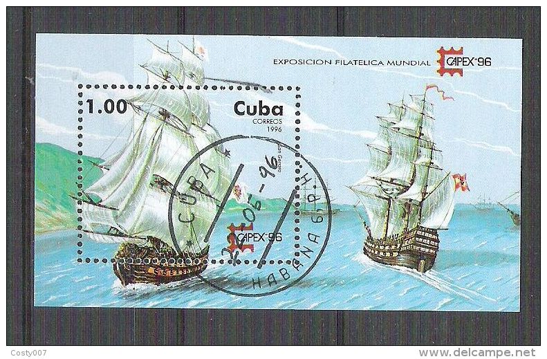 Cuba 1996 Ships, UPU, Perf. Sheet, Used AA.051 - Oblitérés