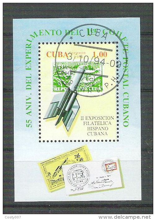 Cuba 1994 Space, UPU, Perf. Sheet, Used AA.084 - Usati