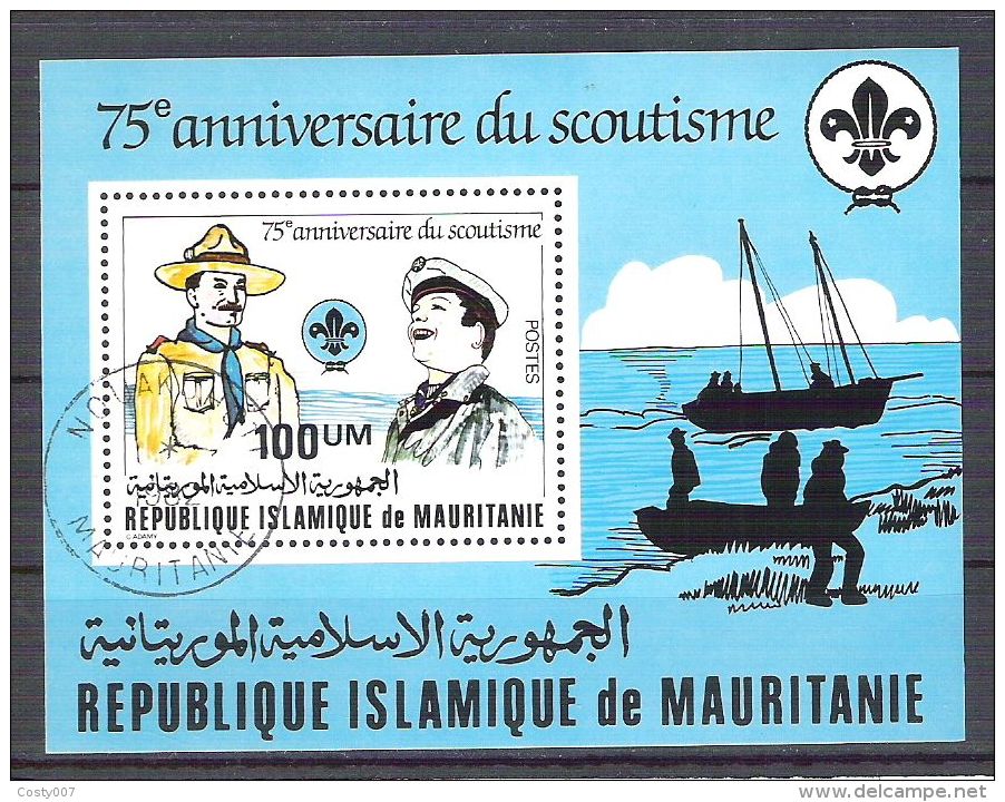 Mauritanie 1982 Scout, Perf. Sheet, Used O.006 - Maurice (1968-...)