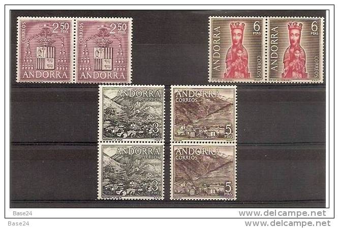 1964 Andorra Spagnola Spanish Andorre SOGGETTI DIVERSI 2 Serie Di 4v. MNH** Emessa 29/2/64 Mi.63/66 - Ongebruikt