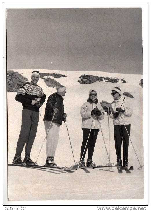 Italie - Sestriere - Photo Originale - Skieurs, Comtesse Rinaldi  - Format 14.8 X 10.5 Cm (ski) - Lieux