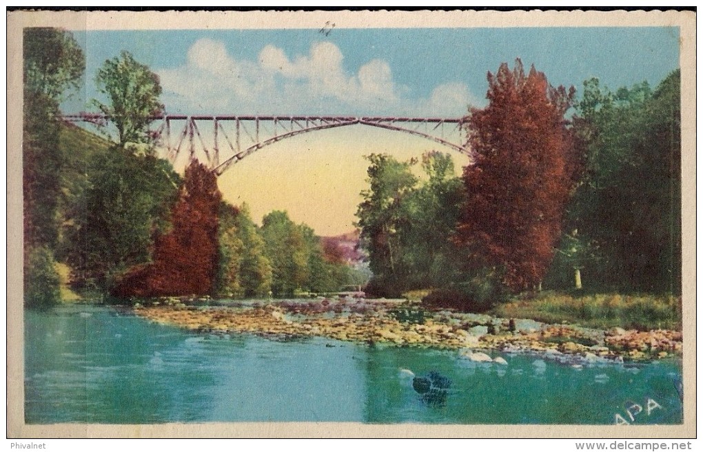 PUENTES, GORGES DU VIAUR, CIRCULADA EN 1951 - Puentes