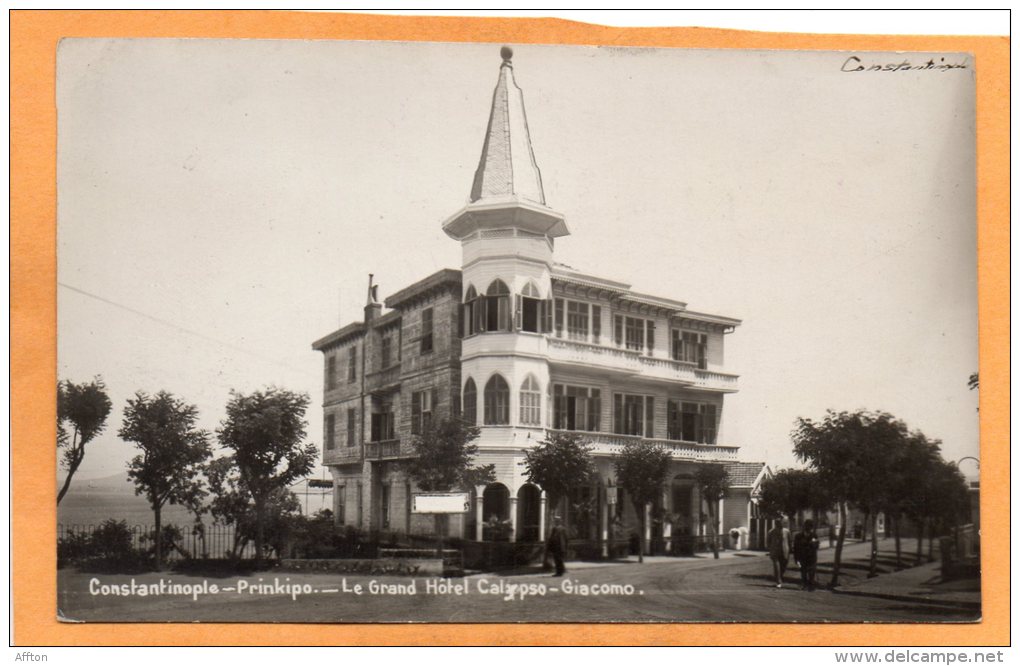 Le Grand Hotel Calypso Giacomo Prinkipo Constntinople 1905 Real Photo Postcard - Türkei