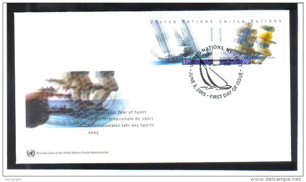 WIT07   FDC  UNO NEW YORK  2005 MICHL 984/85 - Lettres & Documents