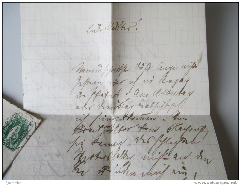 Schweiz 1893 Einfachfrankatur Nr. 59 Verzähnte Marke! Brief Mit Inhalt! - Lettres & Documents