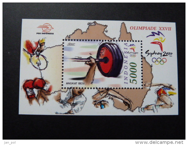 BLOC FEUILLET "INDONESIE" J.O. SYDNEY 2000 - Halterophilie - - Summer 2000: Sydney