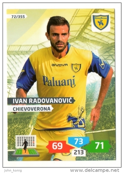 FIGURINA TRADING CARD PANINI ADRENALYN XL 2013-2014 - CHIEVOVERONA - IVAN RADAVANOVIC - Edizione Italiana