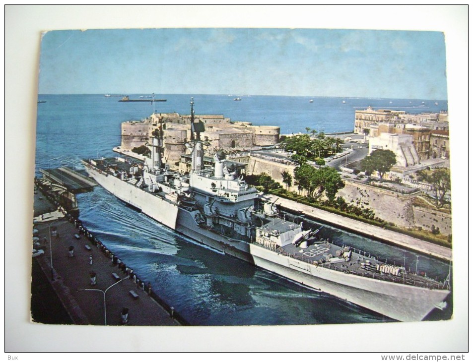 NAVE  VITTORIO VENETO  ED. TARANTO   MARINA  MILITARE  WARSHIP  VIAGGIATA COME DA FOTO - Guerra