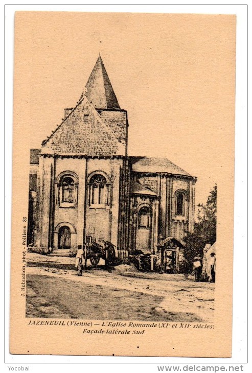 CP, 86, JAZENEUIL, L'Eglise Romande (XIe Et XIIe Siècles), Façade Latérale Sud, Vierge - Other & Unclassified