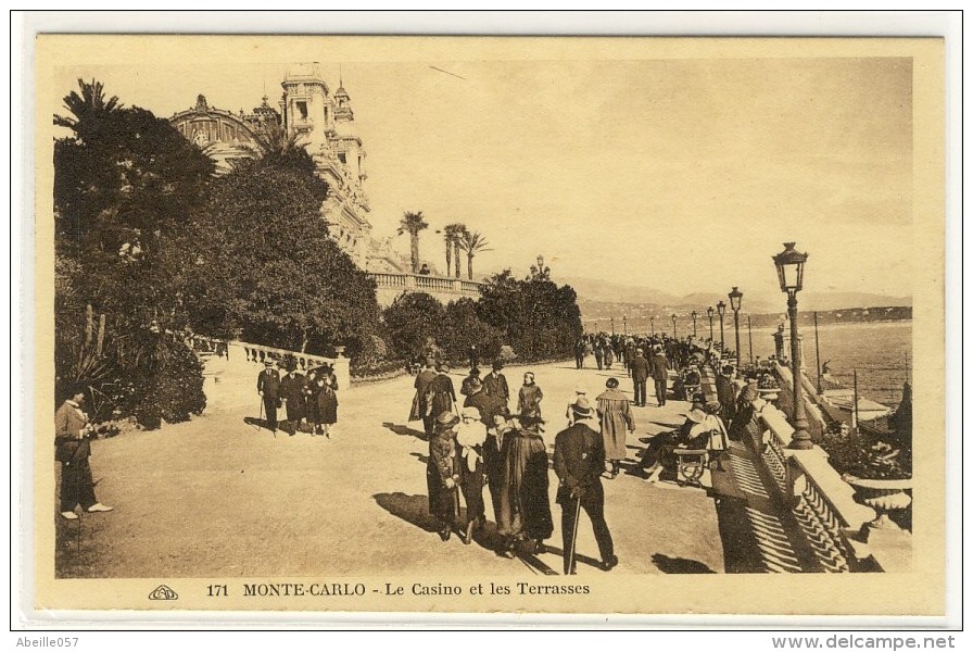 MONTE CARLO  -  Le Casino Et Les Terrasses, Carte Animée  -  Ed. CAP, N° 171 - Les Terrasses